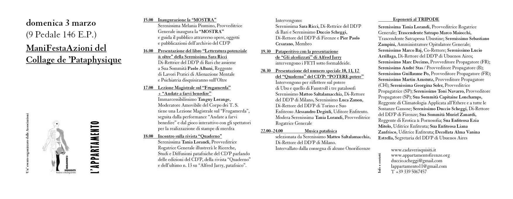 Tripode programma 3 MARZO